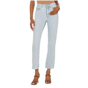 NWOT Lovers + Friends REECE HIGH WAIST STRAIGHT LEG JEANS IN PALMS Sz 29